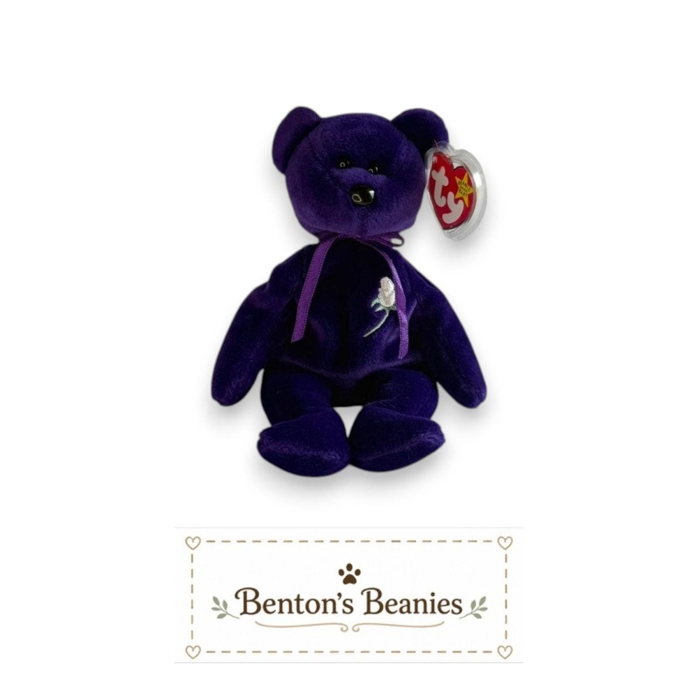 Princess the Bear Ty Beanie Baby | Royal Princess Tribute 🌹 | Mint Heart Tag ⭐